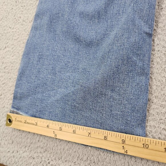 Women's Blue Sweet Mid-Rise Flared Stretch Jeans - Picture 6 of 8